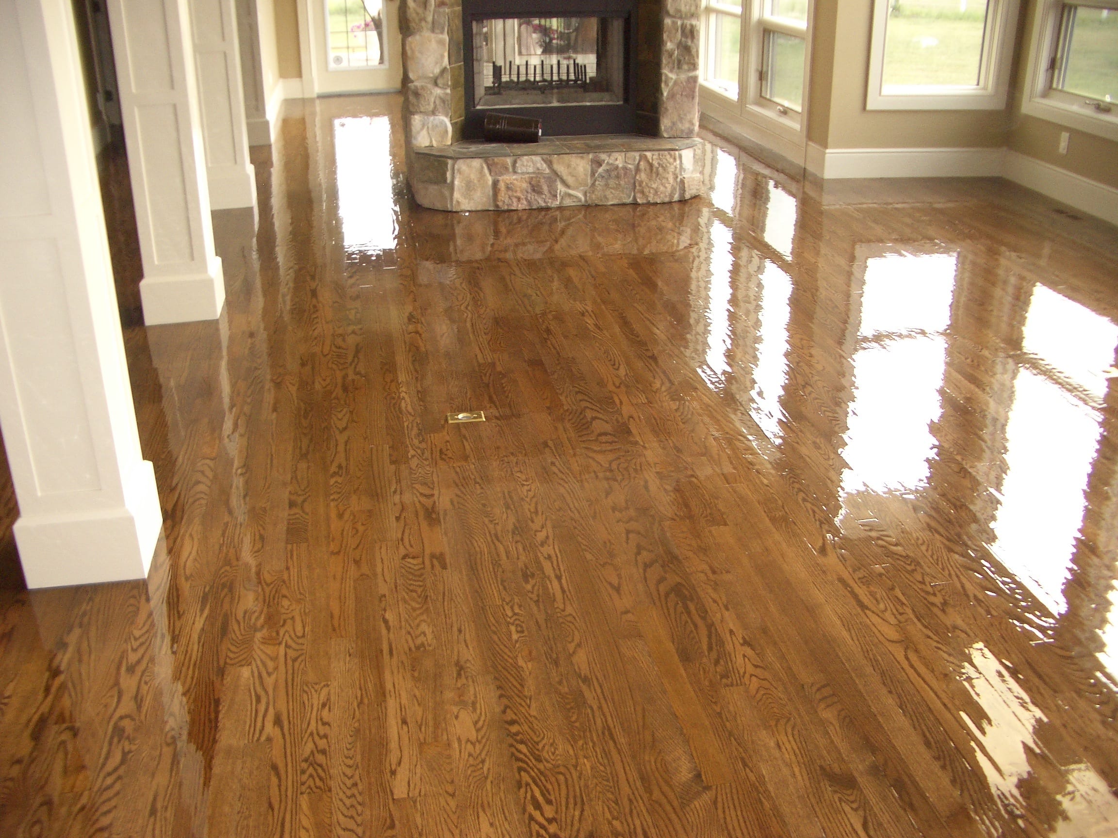 Provincial Oak hardwood floor refinishing 9