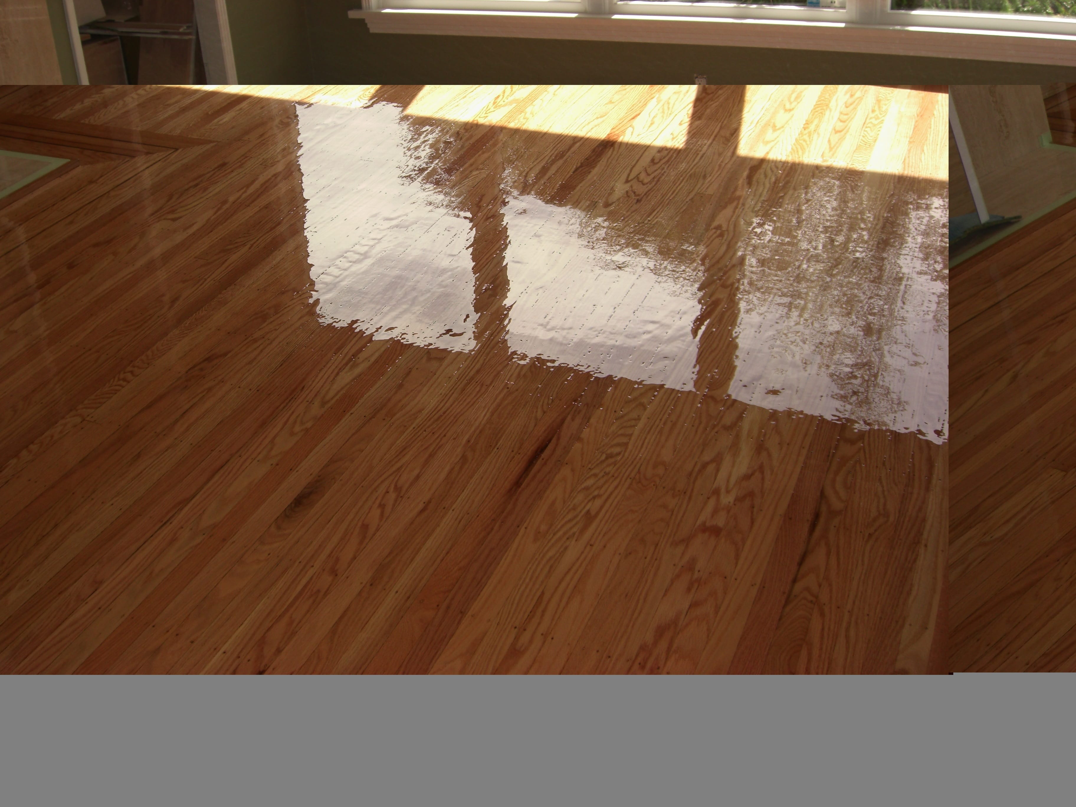 Top-nailed hardwood floor refinished