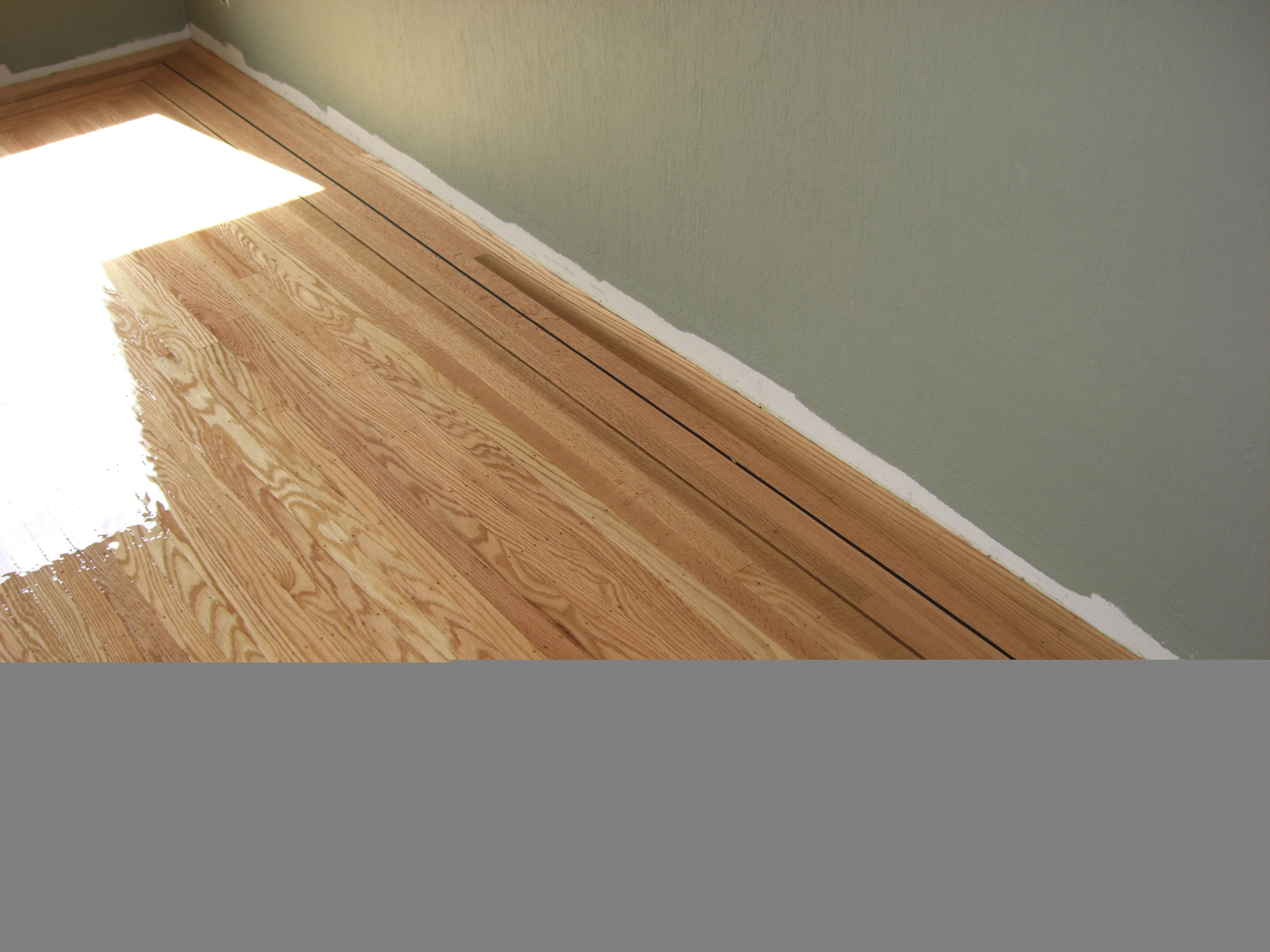 Top-nailed hardwood floor refinished
